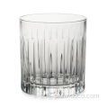 Kryształowy szklany żebrowane szklanki napojów wodnych